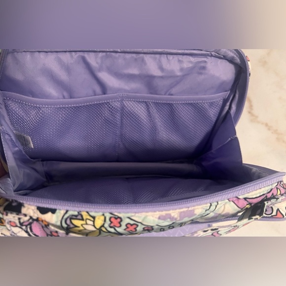 Vera Bradley Purple Paisley Blush and Brush Cosmetic Makeup Bag Double Sided - Picture 5 of 7